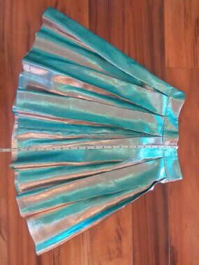 Max Mara Intrend Shot Taffeta Knife-Pleat Skirt